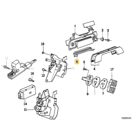 BMW Door lock outer handle base for BMW E-34 E-36