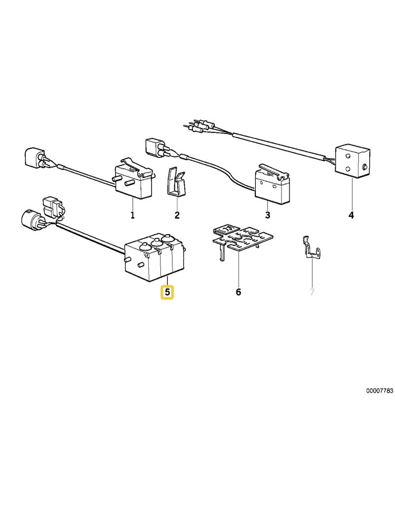 BMW Central locking switch for BMW E-32 E-34