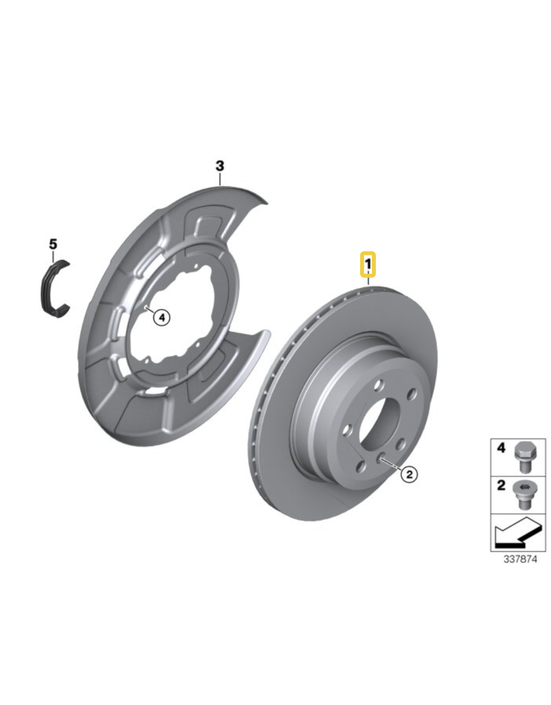 Rear brake rotor for BMW E-53