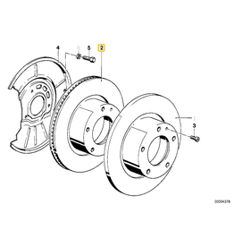 Set of two brake rotors 302x22 for BMW E-32 E-34
