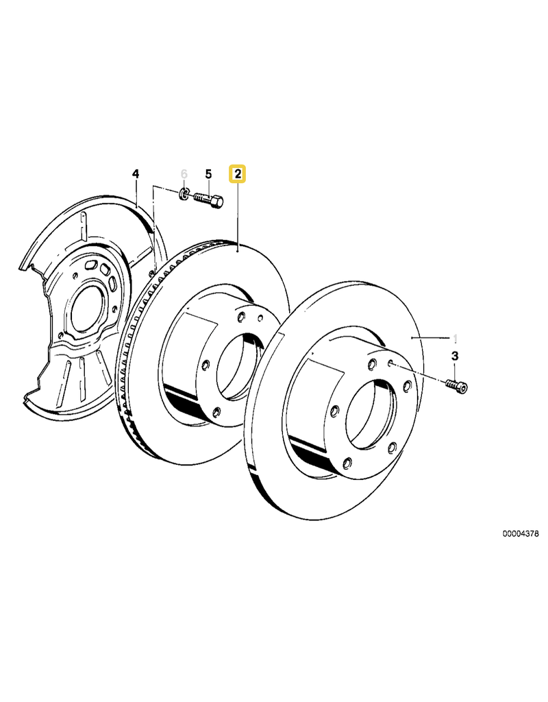 Set of two brake rotors 302x22 for BMW E-32 E-34