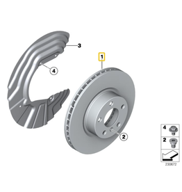 BMW Front brake rotor for BMW X3 E-83 X5 E-53