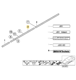 BMW Molding door front right for BMW E-36