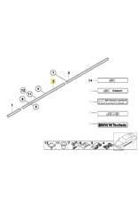 BMW Molding door front left for BMW E-36 compact