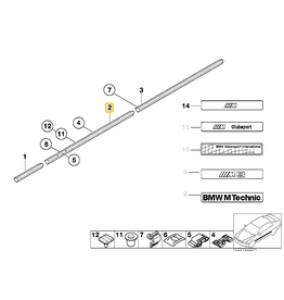 BMW Molding door front left for BMW E-36 compact