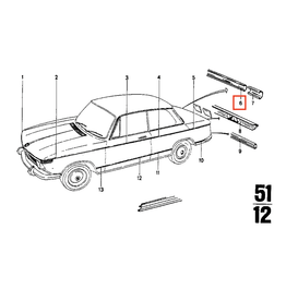 BMW Decorative strip for BMW 2002