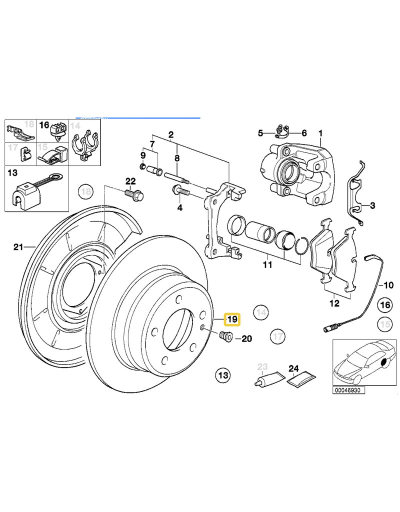 Optimal KG Rear brake rotor for BMW E-36 M3