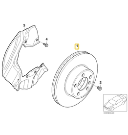 Zimmerman Front brake rotor for BMW E-65