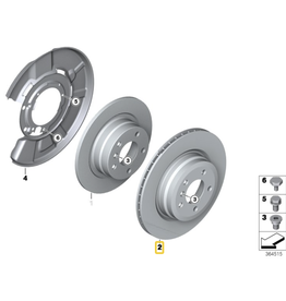 Rear wheel brake rotor for BMW E-90