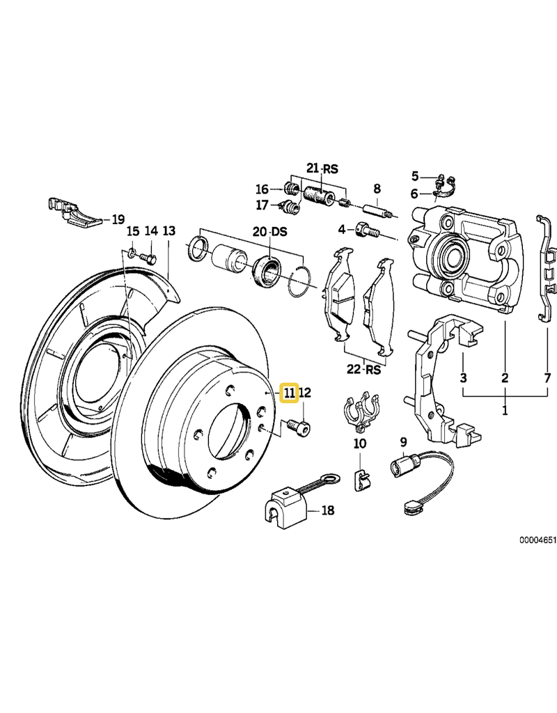 BMW Rear brake rotor for BMW E-24