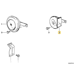 Hella Horn 500hz for BMW E-34