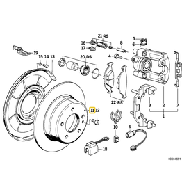 BMW Rear brake rotor for BMW E-24 E-28