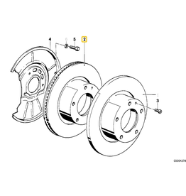 Front brake rotor pair for BMW E-32 E-34