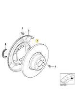 Optimal KG Rear brake rotor for BMW E-39
