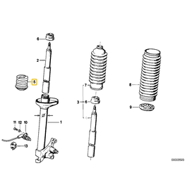BMW Front shock bump stop NOS for BMW E-30 E-34 E-36