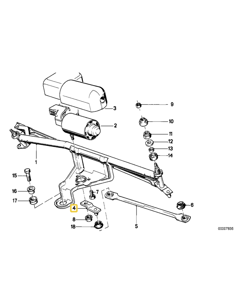 BMW Wiper cranker arm for BMW E-30