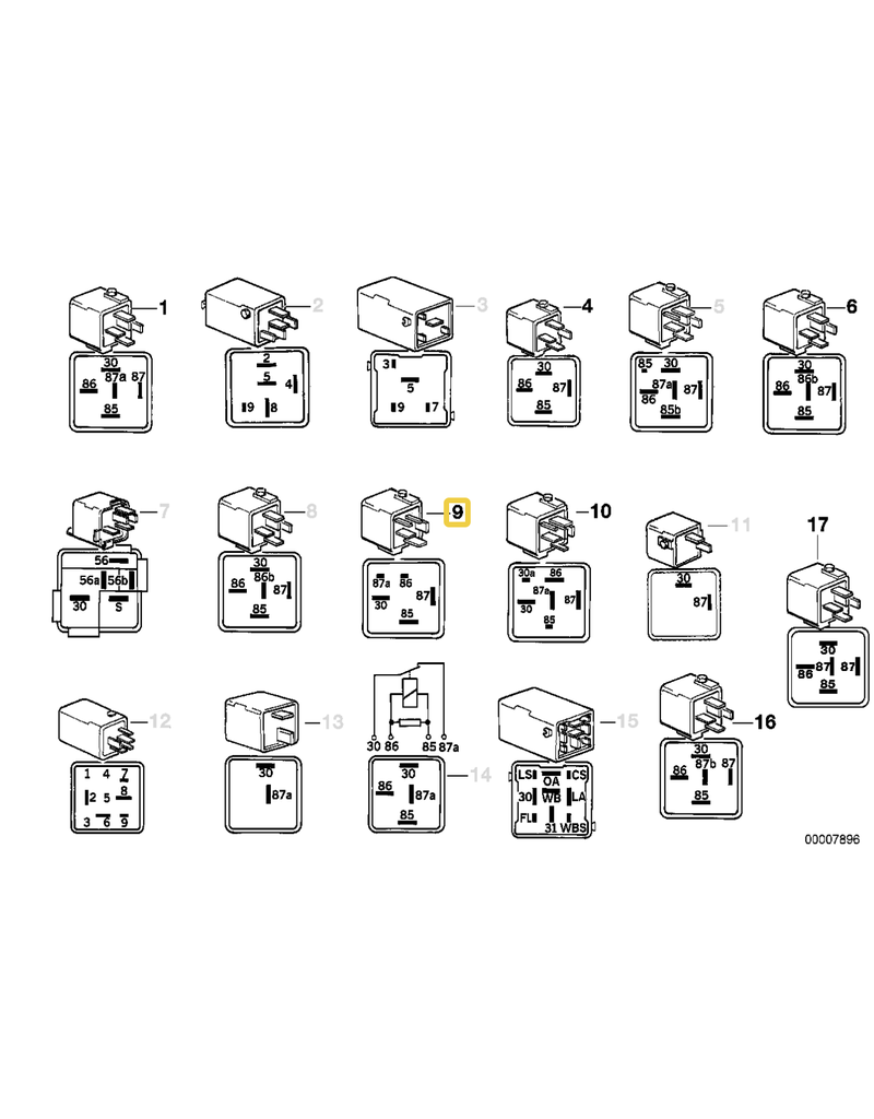 BMW ABS relay for BMW E-36