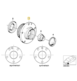 BMW Front wheel bearing for BMW E-31