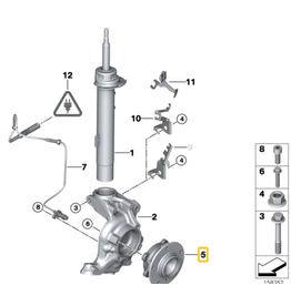 Front wheel bearing for BMW E-81 E-90 E-9x E-84