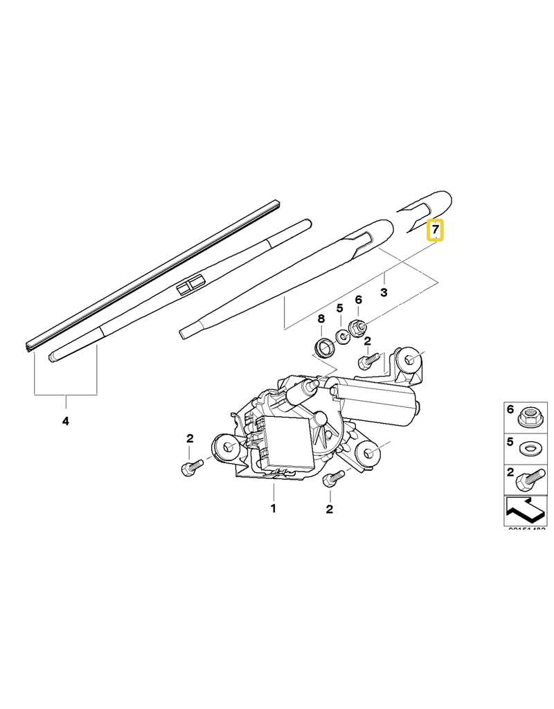 BMW Wiper arm cover for BMW X3 E-83