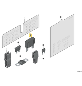 Fuse maxi red 50 amp for BMW