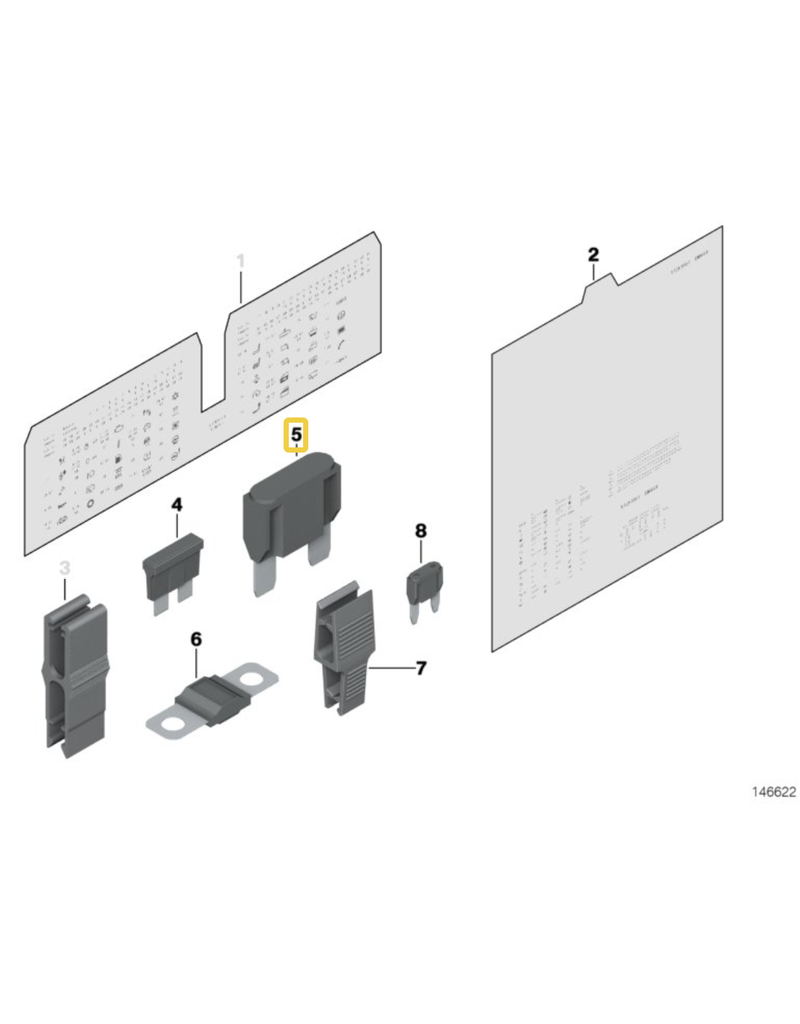 Fuse maxi red 50 amp for BMW