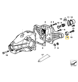 Differential rubber mount for BMW E-36