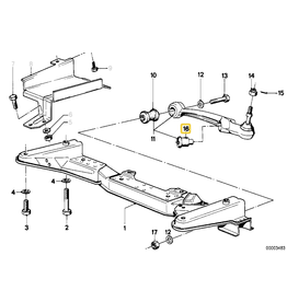 Rubber mounting for BMW E-21