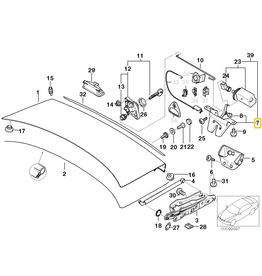 BMW Rear trunk lid latch for BMW E-39