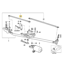 BMW Wiper blade Drive rod for BMW E-36