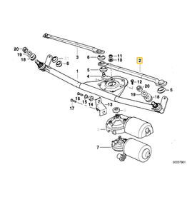 BMW Drive rod wiper blade for BMW E-36