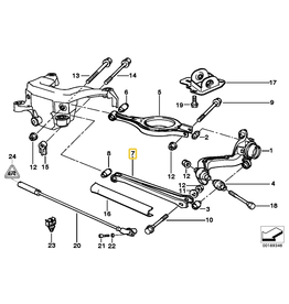 BMW Lower suspension control arm for BMW E-36 E-46