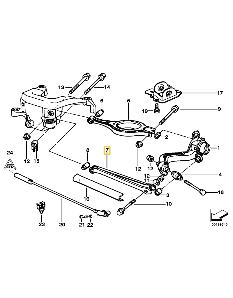 BMW Lower suspension control arm for BMW E-36 E-46