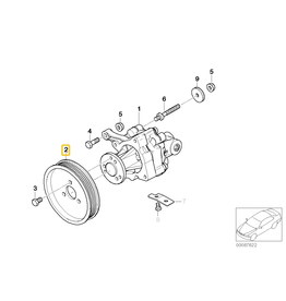 BMW Power steering pulley for BMW E-38 E-39 E-53