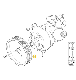 BMW Power steering pump Pulley for BMW E-60 E-65