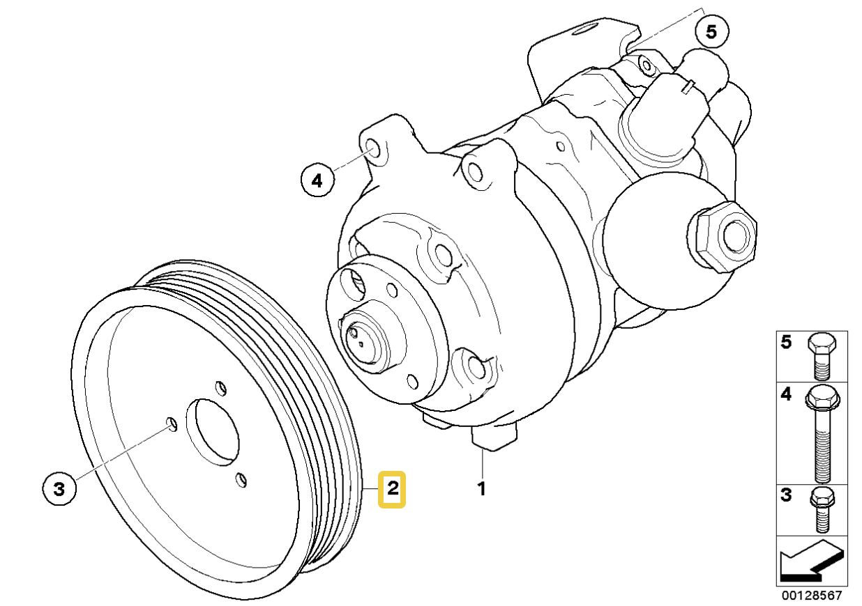 Power steering pump for BMW E60 E65 A R T Performance
