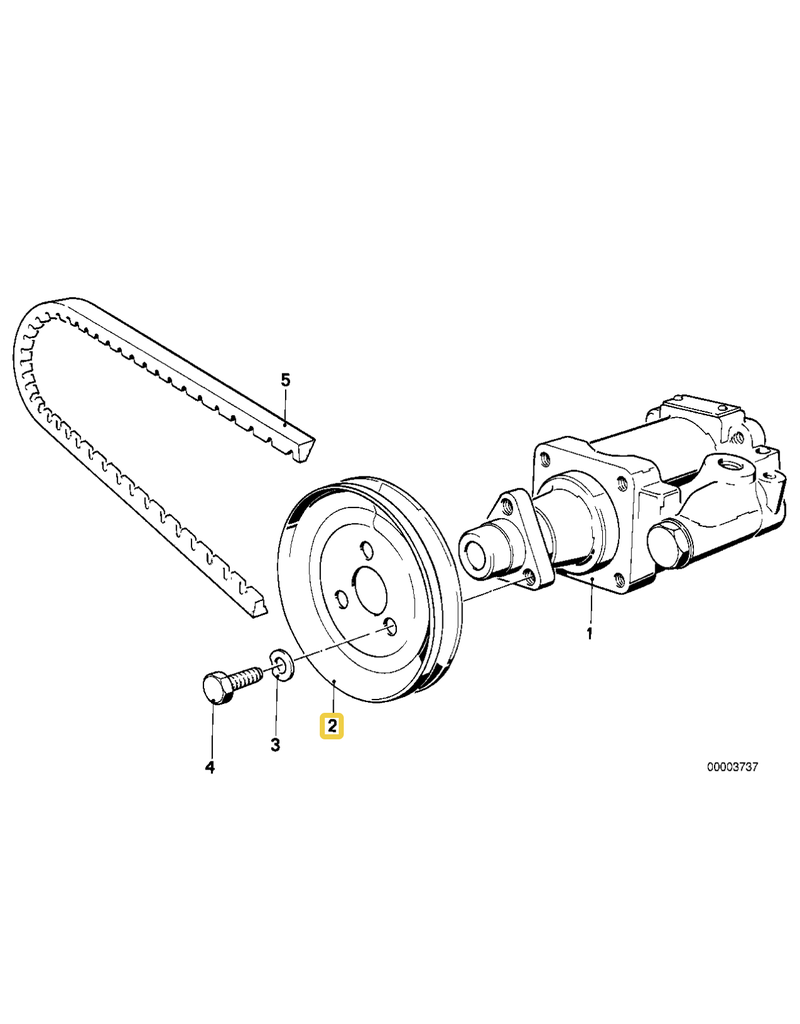 BMW Power steering pulley for BMW E-12 E-21 E-24 E-28