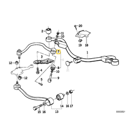 Front upper control arm for BMW E-31 E-32