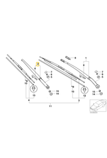 BMW Wiper arm passenger side for BMW E-46