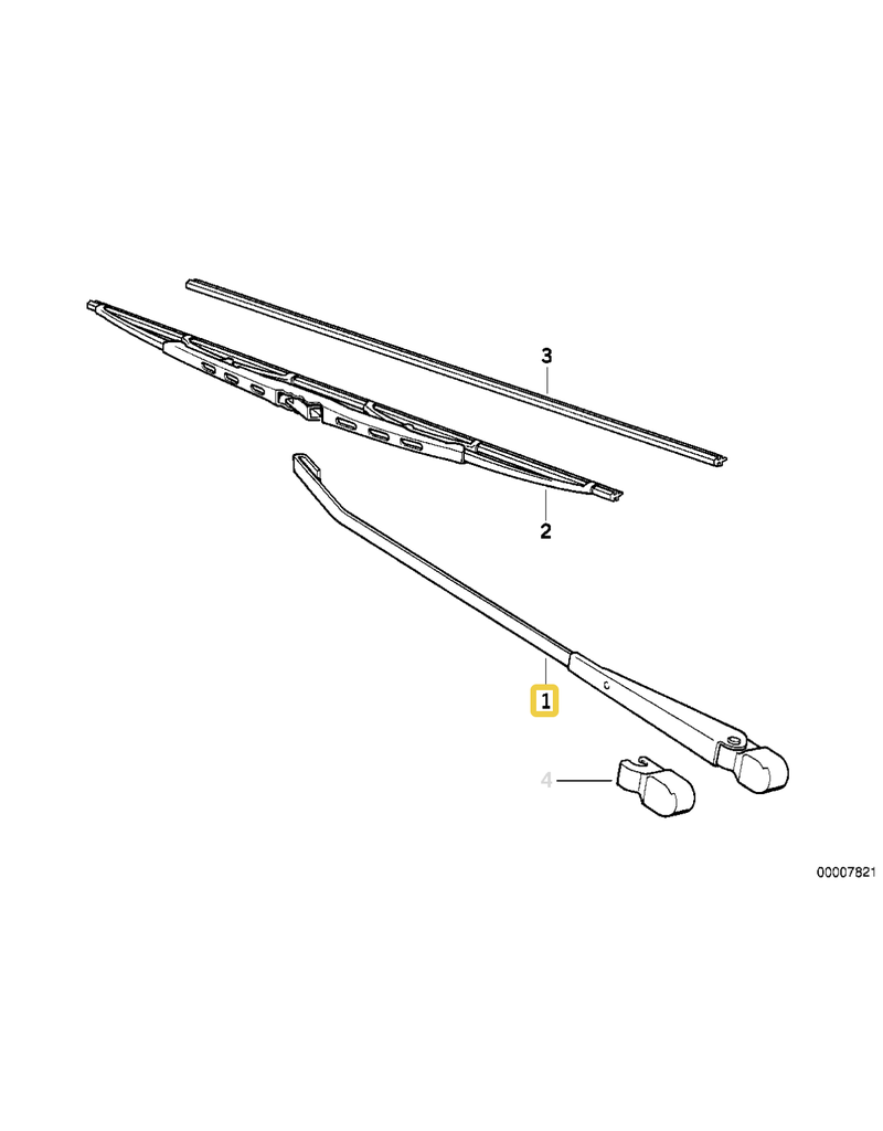 BMW Wiper arm left for BMW E-12 E-28
