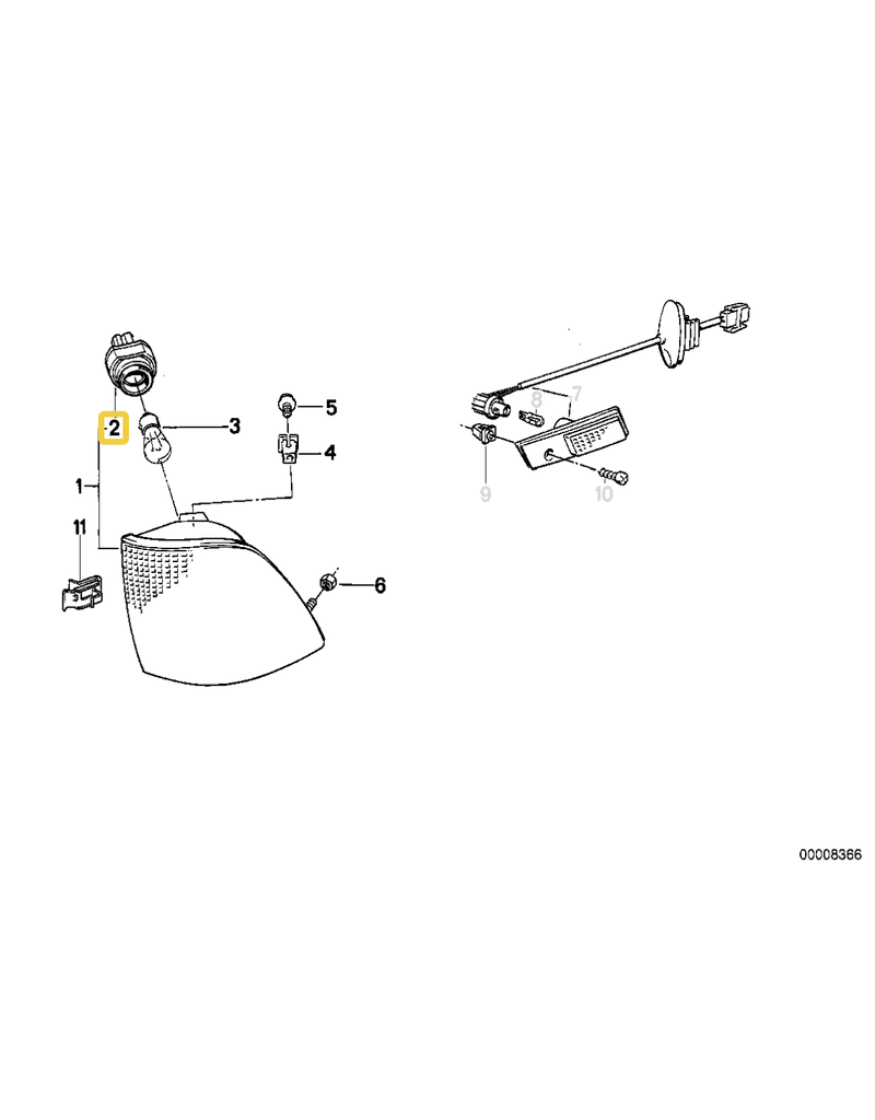BMW Bulb socket for turn signal for BMW E-32