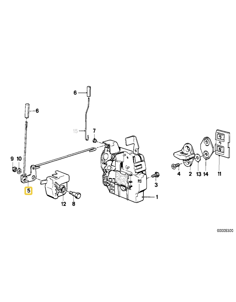 BMW Door lever right for BMW E-30