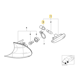 BMW Additional turn indicator left for BMW E-46