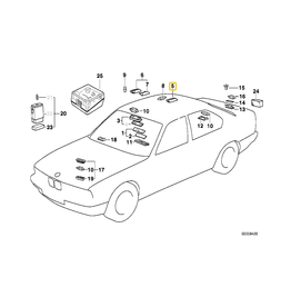 BMW Interior light rear right for BMW E-32 E-34