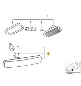 BMW Side marker light right for BMW Z3