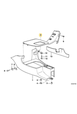 BMW Depositing box panel for BMW E-32 E-34 SCHWARZ Black