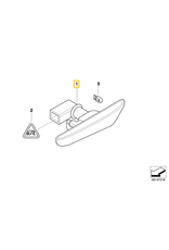 BMW Additional turn indicator lamp left for BMW E-81 E-90 E-84