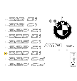 BMW "330Ci" emblem for BMW E-46
