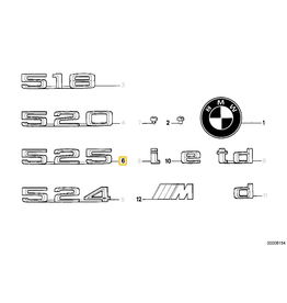 BMW "525" emblem for BMW E-28 E-34