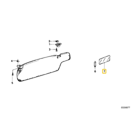 BMW Sun visor mirror for BMW E-23 E-24 E-28